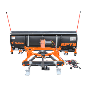 SP72 72" Truck/SUV Front Mount Snow Pusher, Left and Right Angle, 2" Mount Receiver, Wireless Winch Control