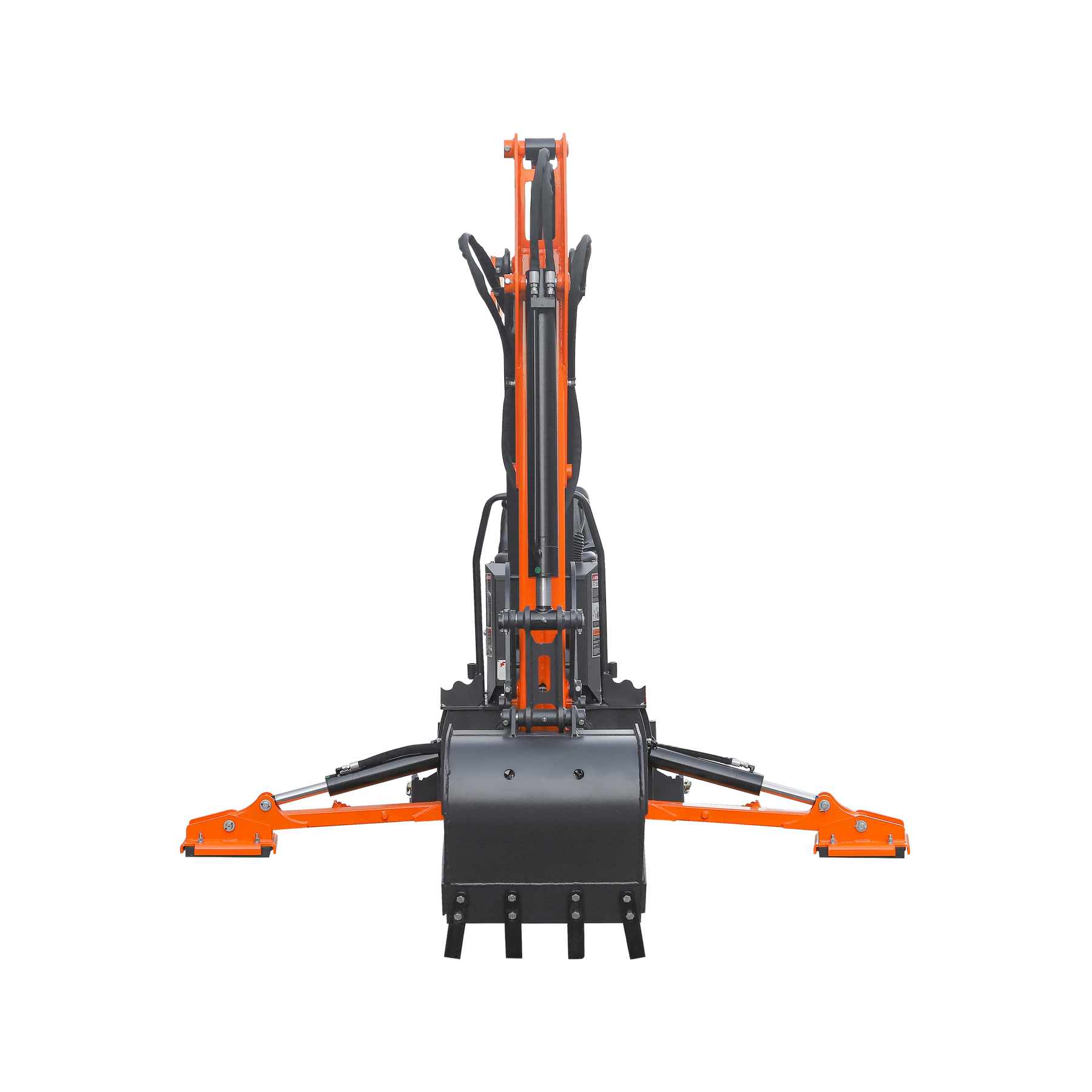 9 '2 " Tractor  Backhoe with Curved Boom, 18" Bucket, Hydraulic Grapple Thumb, Self-Contained Gear Pump&Hydraulic Reservoir included, for 45-120 HP, Cat 2 Hookup, BH920