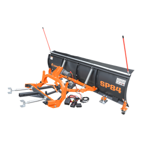 SP84 84" Truck/SUV Front Mount Snow Pusher, Left and Right Angle, 2" Mount Receiver, Wireless Winch Control