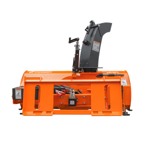 84” Skid Steer Snow Blower, 50-100 HP, REQ.Hydraulic Flow 16 -21GPM , 24” Diameter Impeller, Manual 360° Snow Chute, Snow Shovel for JAM Clearance included,  SSB84