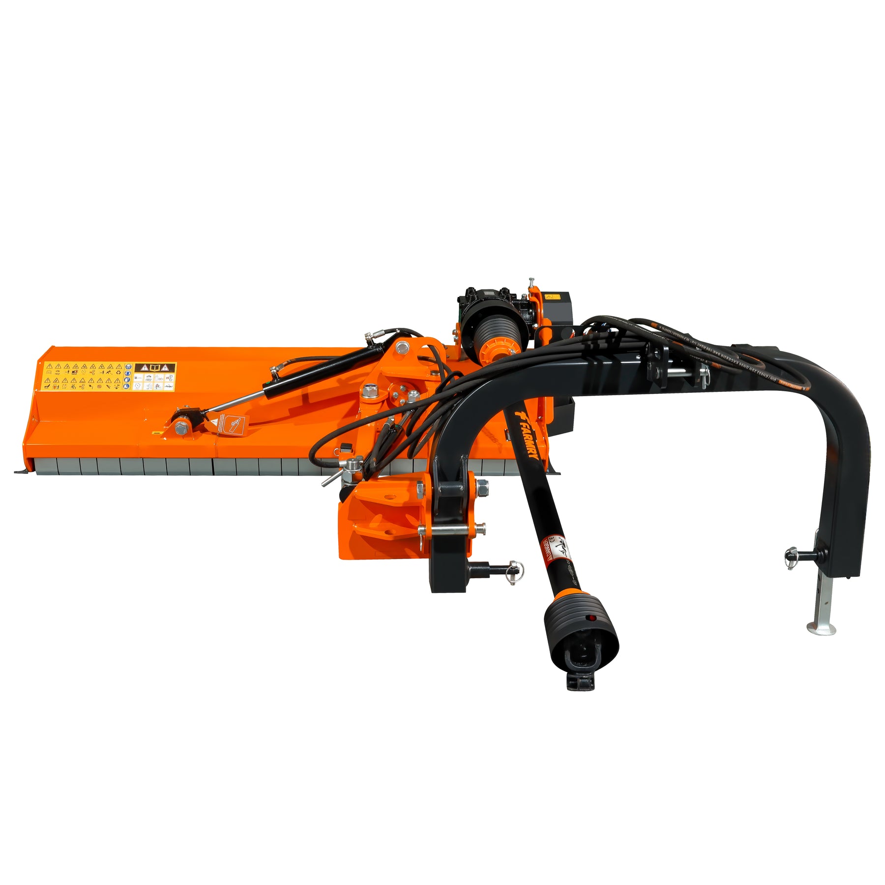3 Point 50" Hydraulic Offset Flail Ditch Bank Mower for Category 1 Tractors, 25-45HP, VLF50
