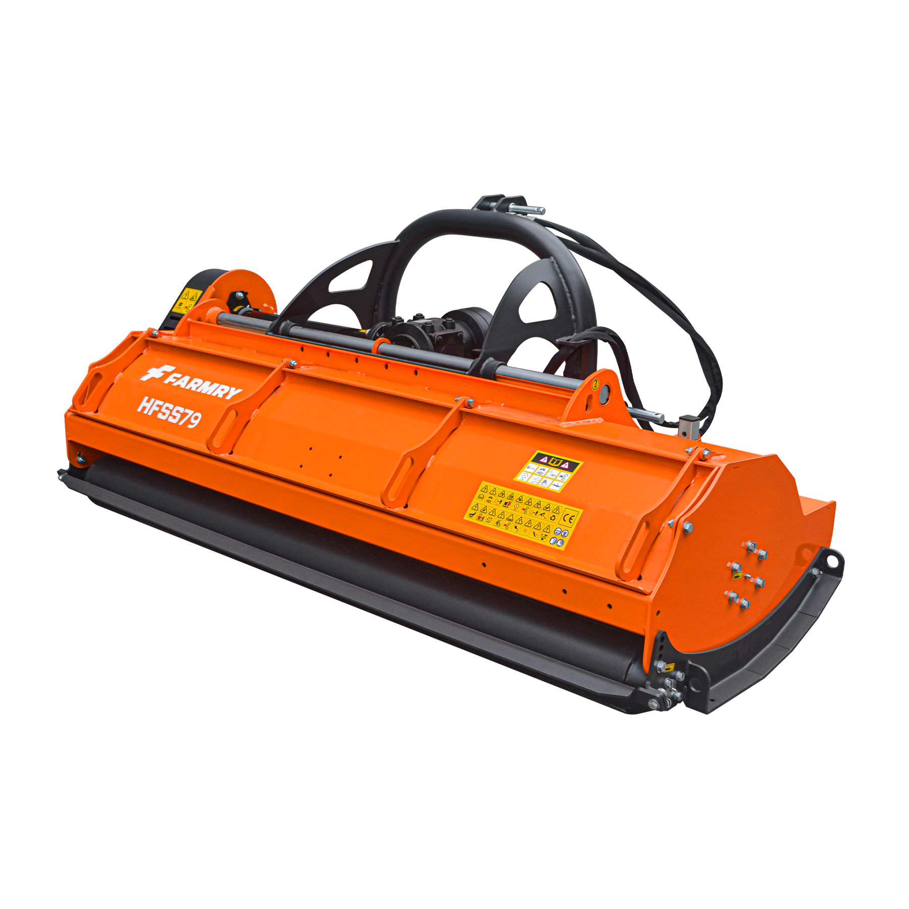 3 Point 79" Flail Mower, PTO Hydraulic Side Shift, 35-85HP Mowing Attachment for Category 1 and 2 Tractors, HFSS79 - Farmry