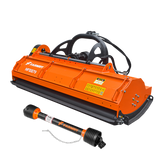 3 Point 79" Flail Mower, PTO Hydraulic Side Shift, 30-85HP Mowing Attachment for Category 1 and 2 Tractors, HFSS79