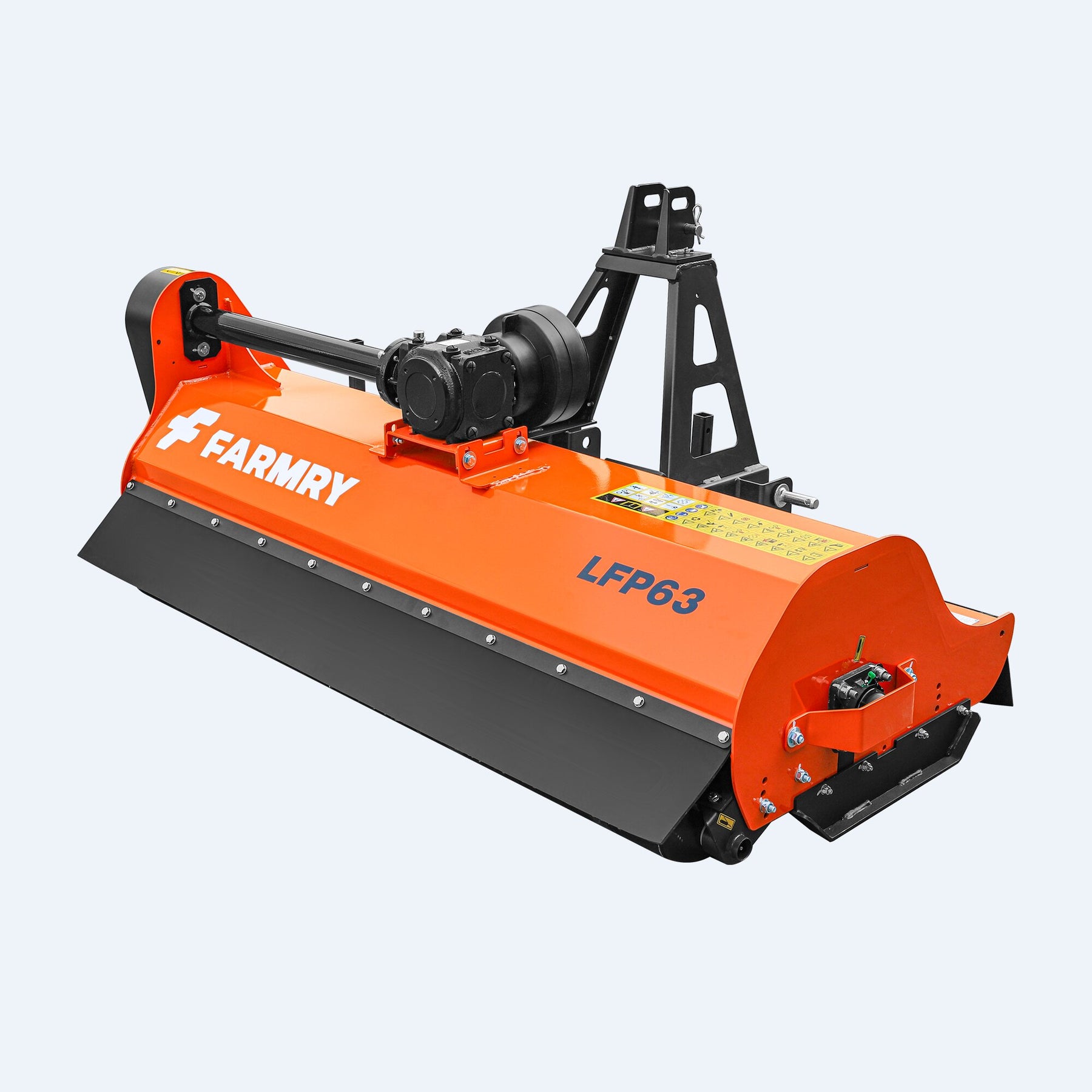 3 Point 63" Flail Mower, PTO Powered 25-45HP Mowing Attachment for Category 1 Tractors, LFP63 Pro Series - Farmry