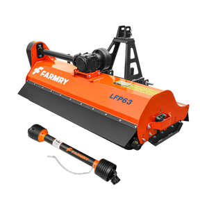 3 Point 63" Flail Mower, PTO Powered 25-45HP Mowing Attachment for Category 1 Tractors, LFP63 Pro Series