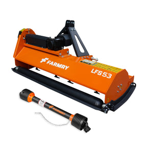 3 Point 53" Flail Mower, PTO Powered 15-35HP Mowing Attachment for Category 1 Tractors, LFS53