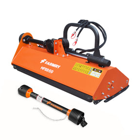 3 Point 69" Flail Mower, PTO Hydraulic Side Shift, 25-65HP Mowing Attachment for Category 1 and 2 Tractors, MFSS69