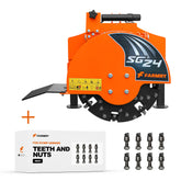 3-Point PTO Stump Grinder, 34 Carbide Teeth, for 15-45HP Tractors, PTO Shaft Included with Slip Clutch, SG24 tree stumps grinder