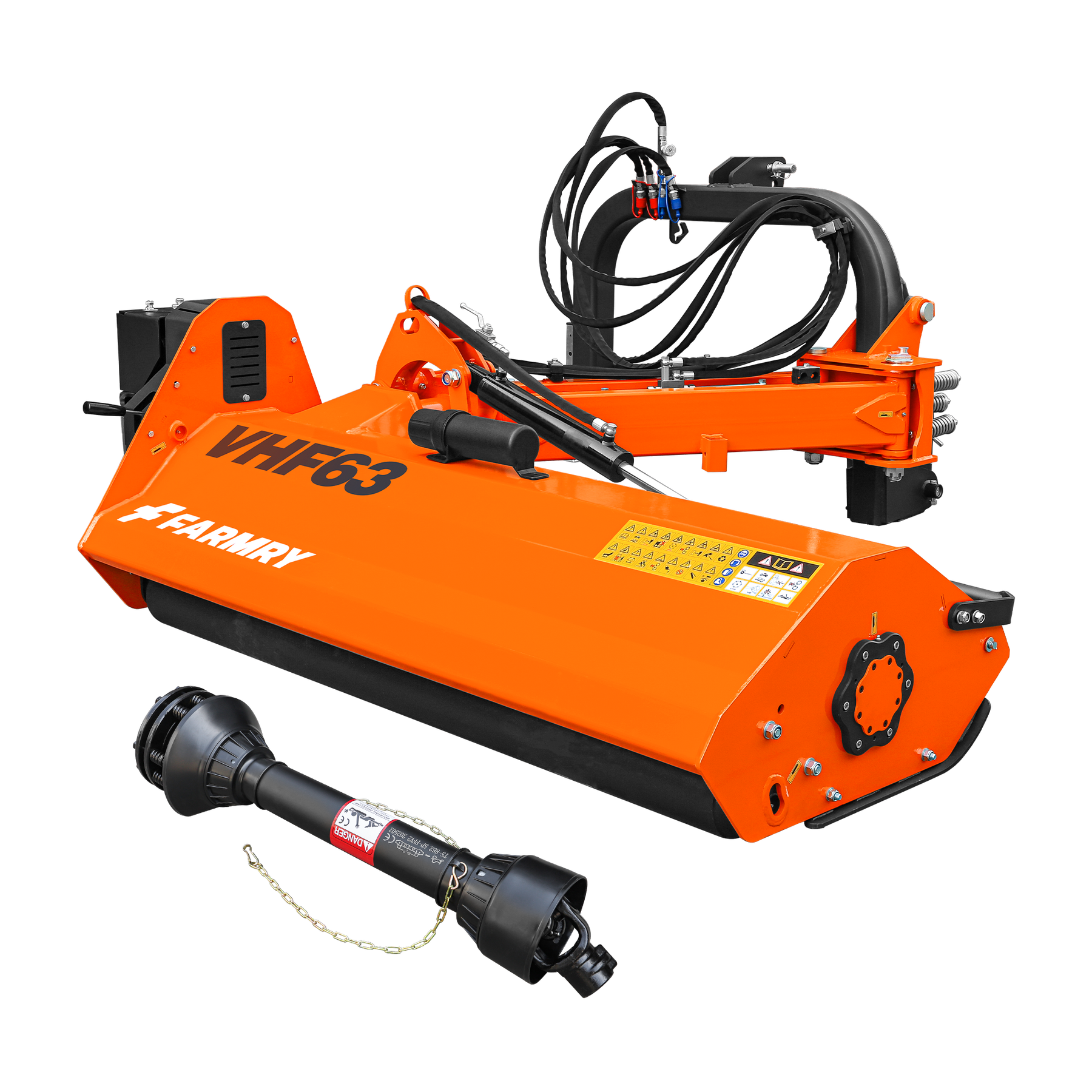 63" Heavy Duty Hydraulic Verge 3Point Offset Flail Ditch Bank Mower, 60-100 HP, rear attached VHF63