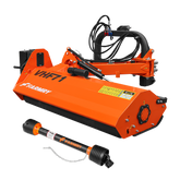 Farmry 71" Heavy Duty Hydraulic Verge 3Point Offset Flail Ditch Bank Mower, 60-100 HP, rear attached VHF71