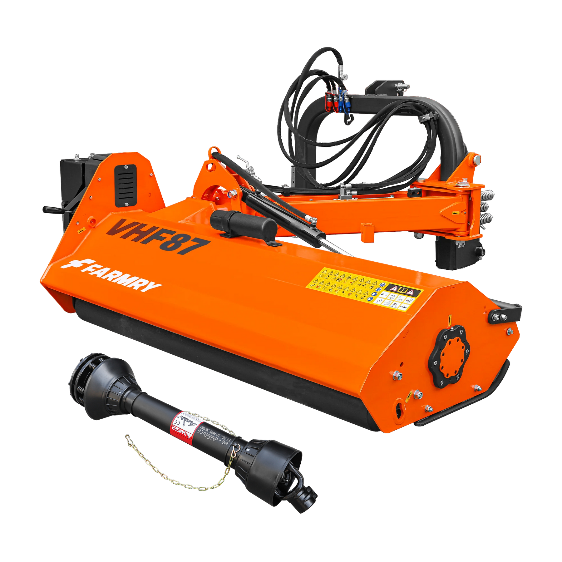 Farmry 87" Heavy Duty Hydraulic Verge 3Point Offset Flail Ditch Bank Mower, 60-100 HP, rear attached VHF87