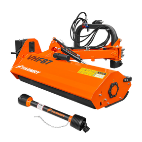 Farmry 87" Heavy Duty Hydraulic Verge 3Point Offset Flail Ditch Bank Mower, 60-100 HP, rear attached VHF87