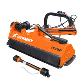 3 Point 50" Hydraulic Offset Flail Ditch Bank Mower for Category 1 Tractors, 25-45HP, VLF50