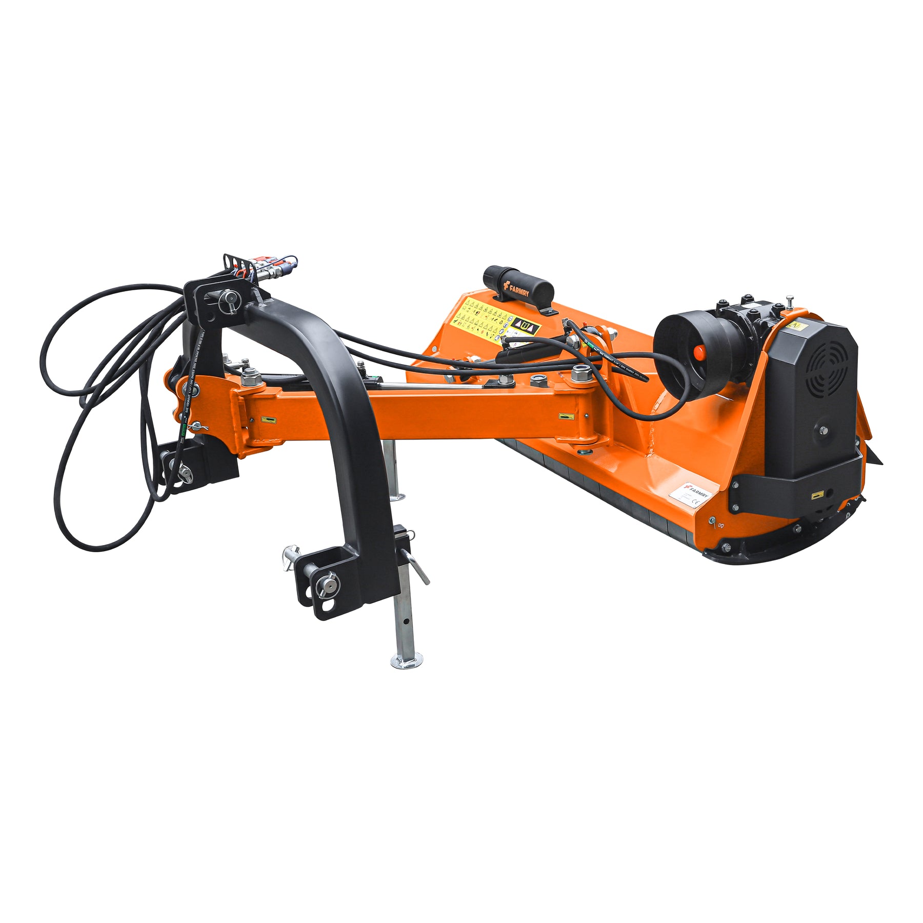 3 Point 50" Hydraulic Offset Flail Ditch Bank Mower for Category 1 Tractors, 25-45HP, VLF50