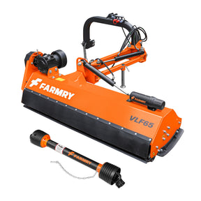 3 Point 65" Offset Flail Ditch Bank Mower for Category 1 Tractors, 25-45HP, VLF65