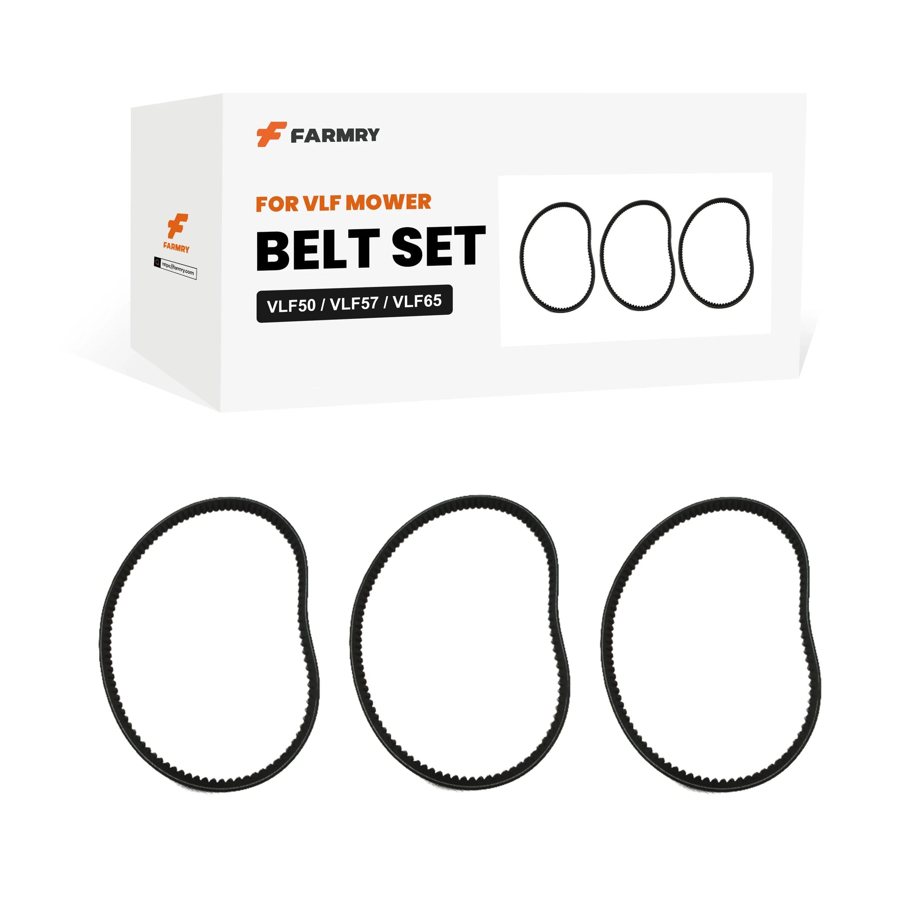 (1Pack/3Pcs) VLF Replacement Belts for Flail Mowers – Smooth & Strong Drive
